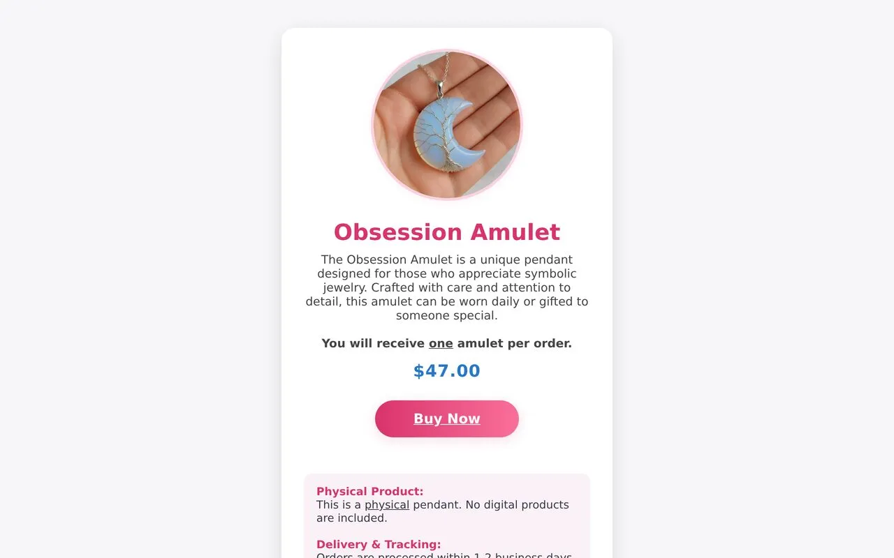 The Obsession Amulet