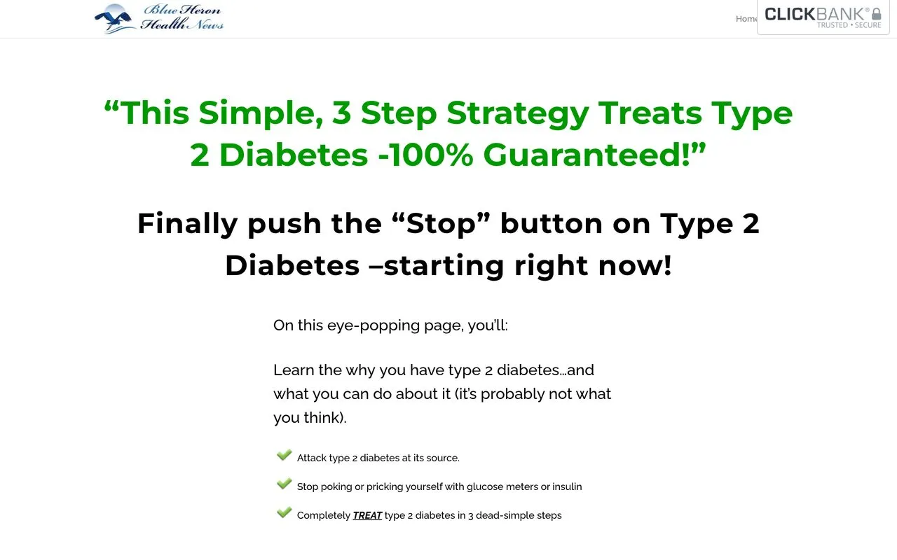 The Type 2 Diabetes Strategy (Blue Heron Health News)