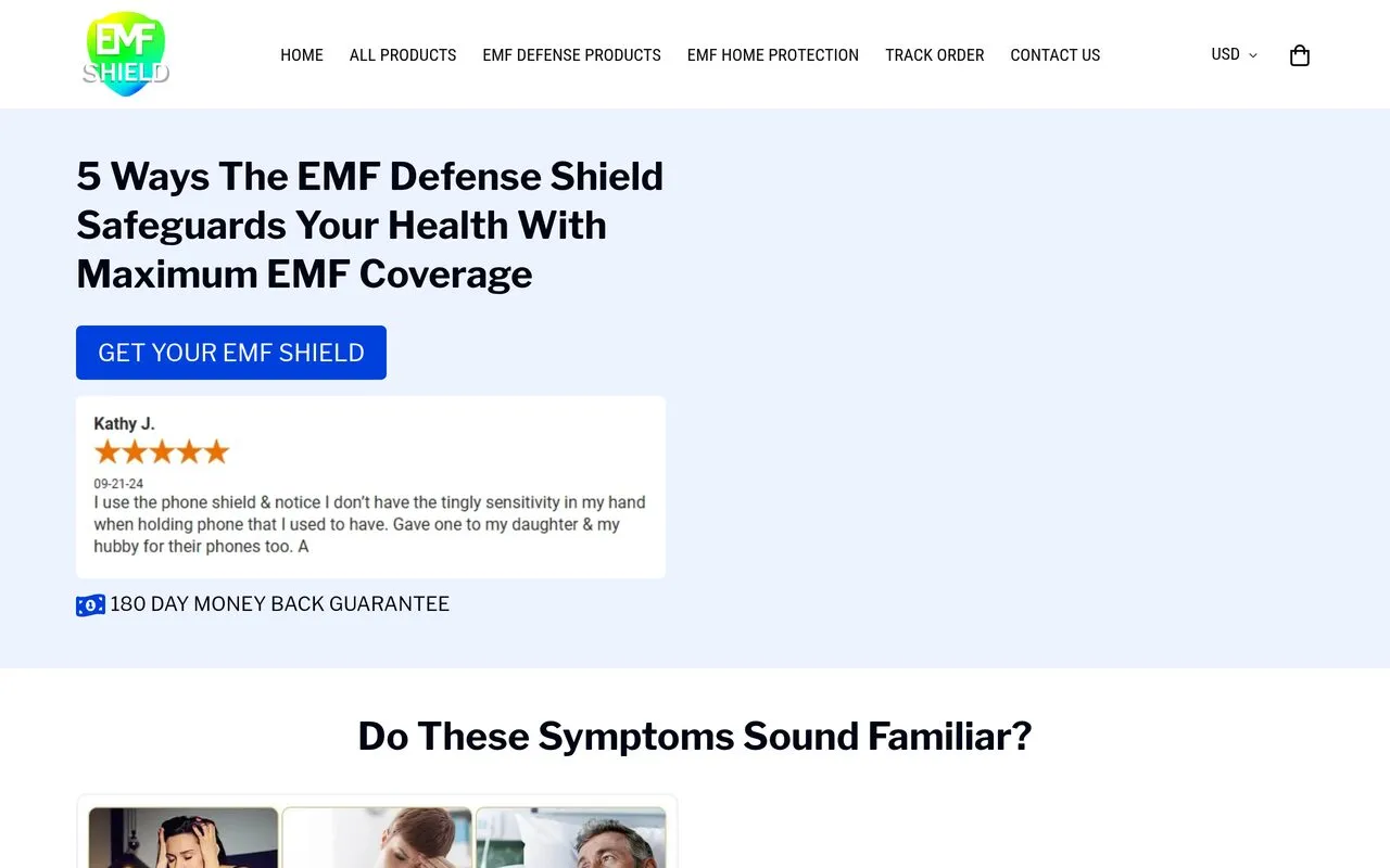 EMF Defense Sticker Large Shield