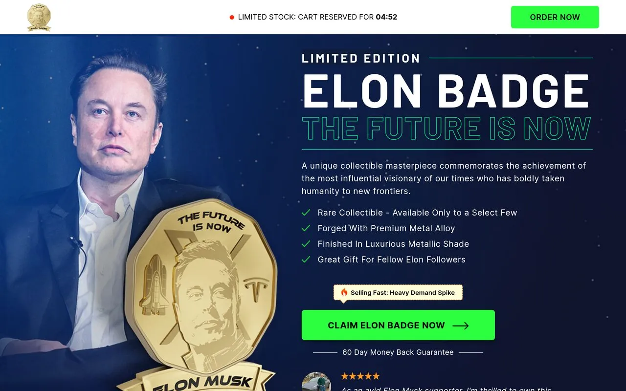 Limited Edition Elon Musk Badge