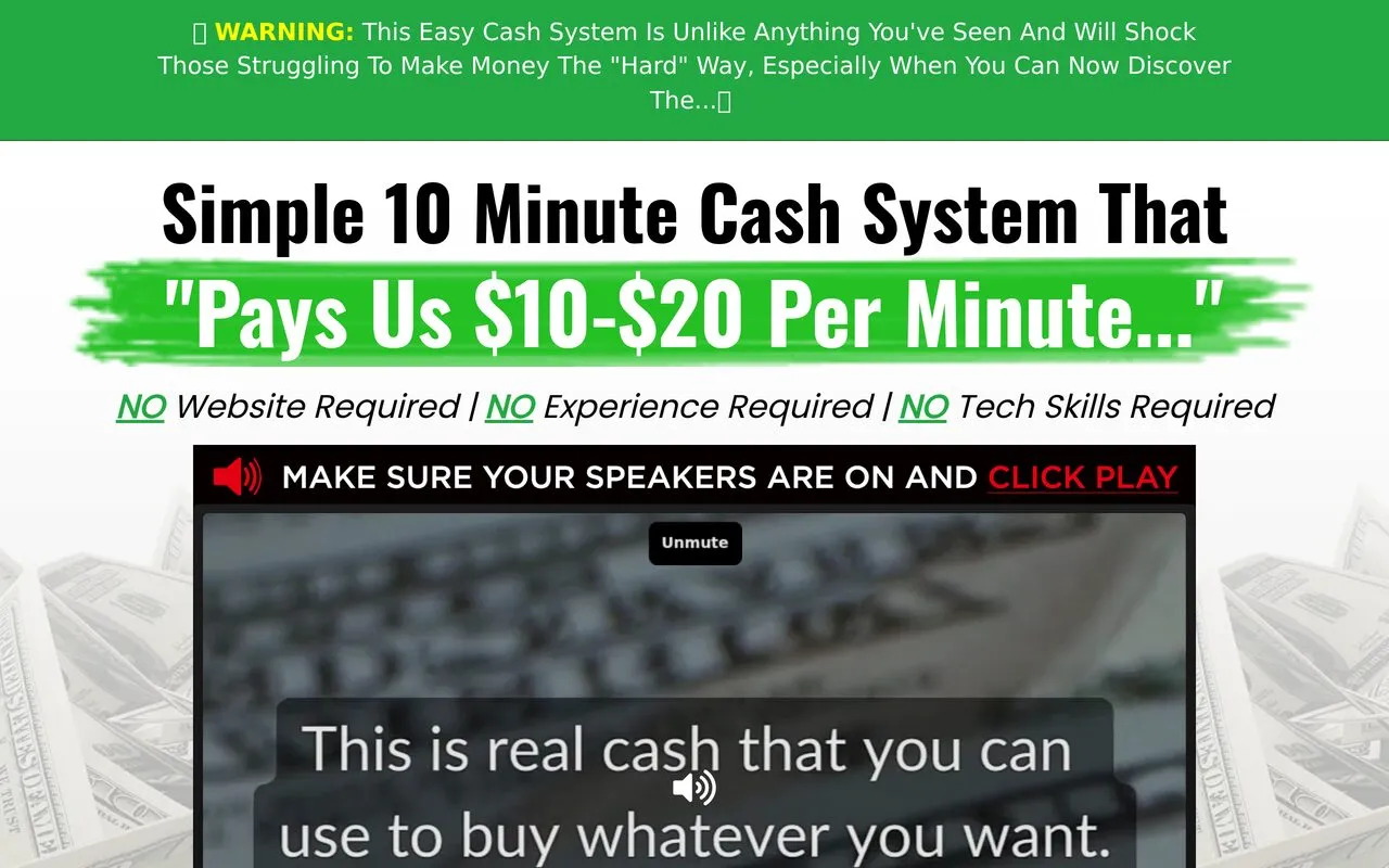 10 Minute Cash System