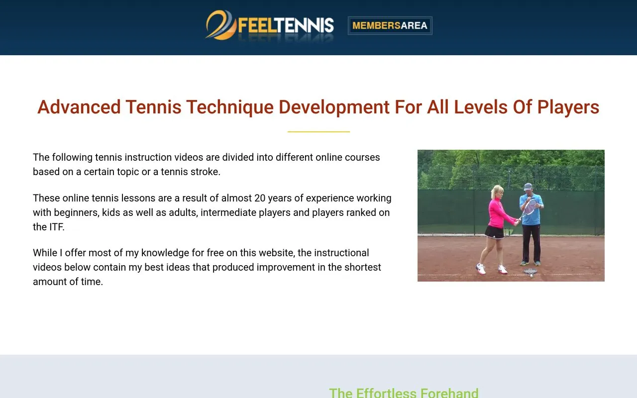Feel Tennis Online Video Courses