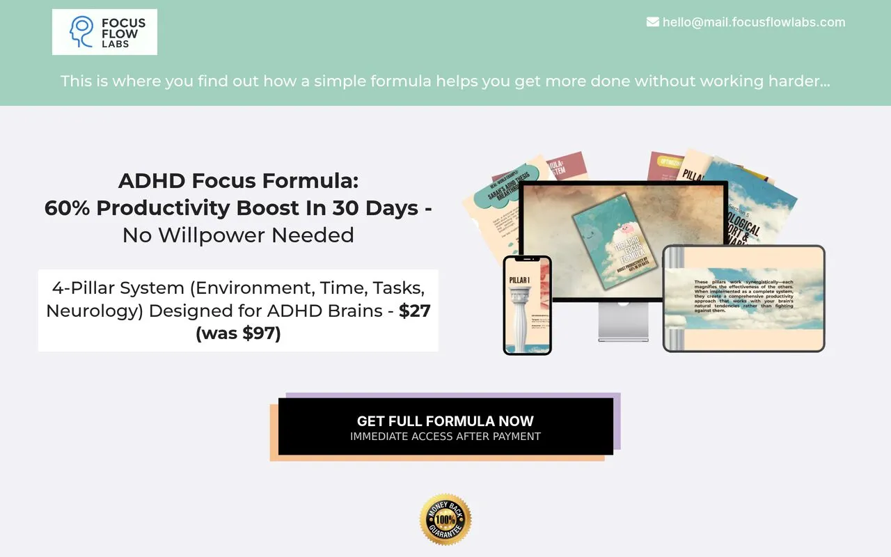 The ADHD Focus Formula