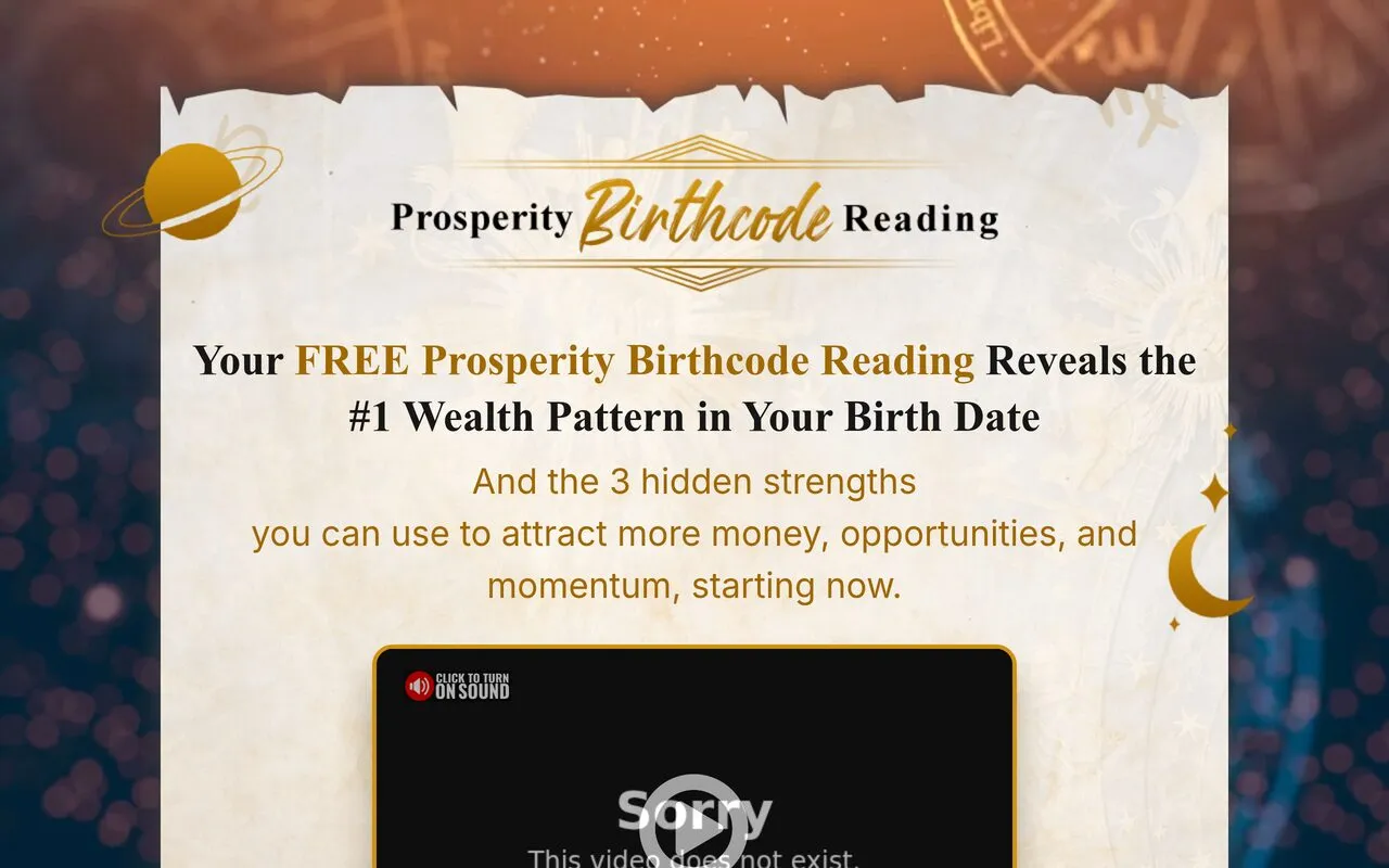 Prosperity Birthcode Reading