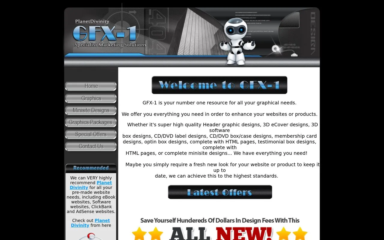 GFX-1 Website and Product Graphics