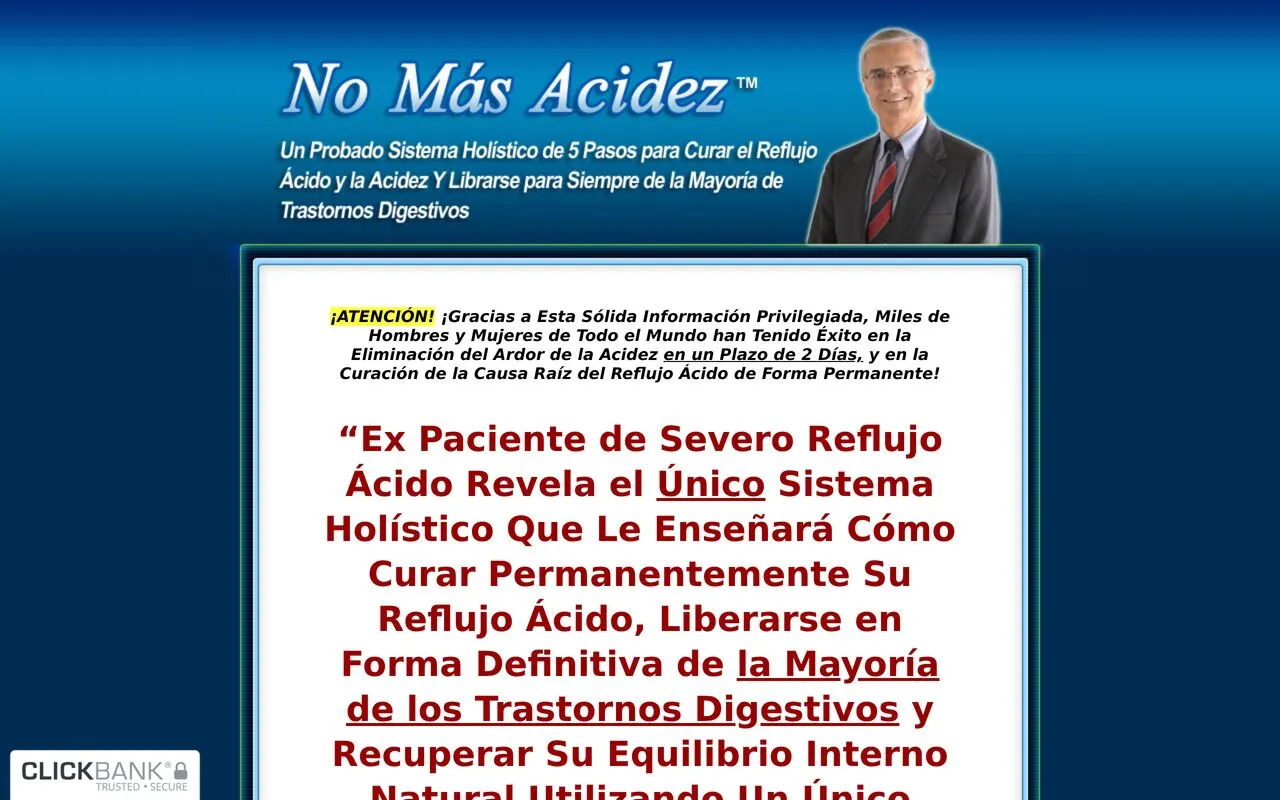 No Más Acidez (Heartburn No More, Spanish)