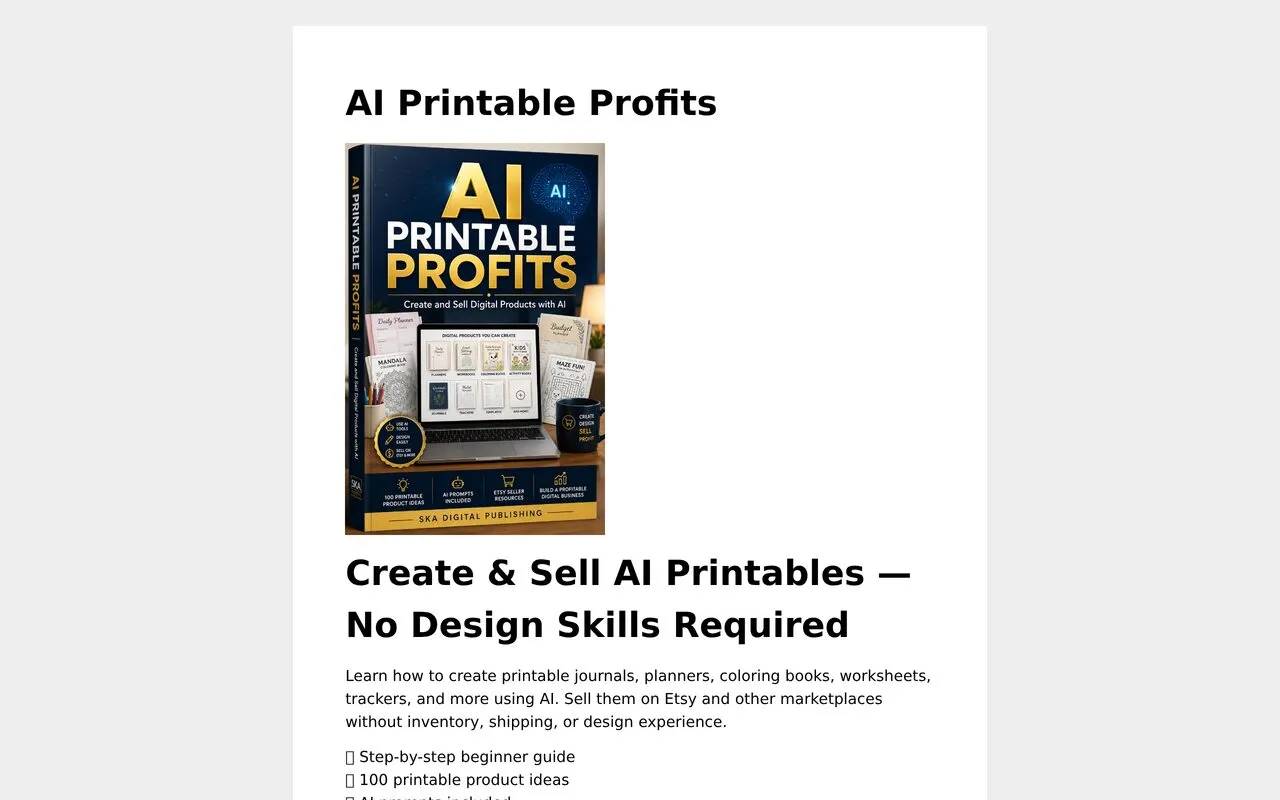 AI Printable Profits