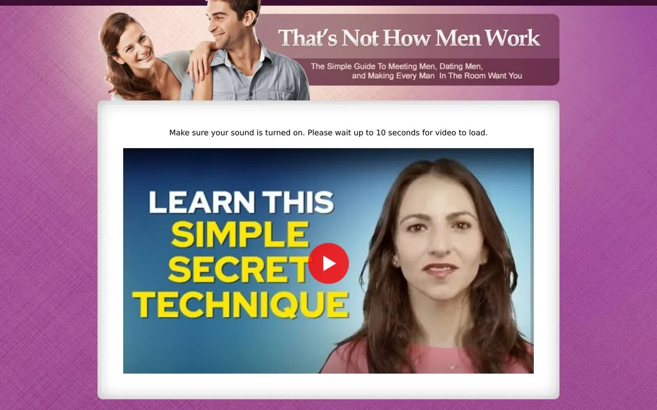 That's Not How Men Work