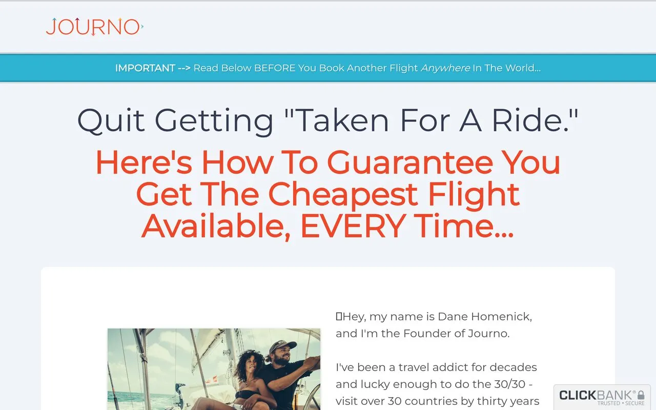 Journo Travel Cheap Flights Course