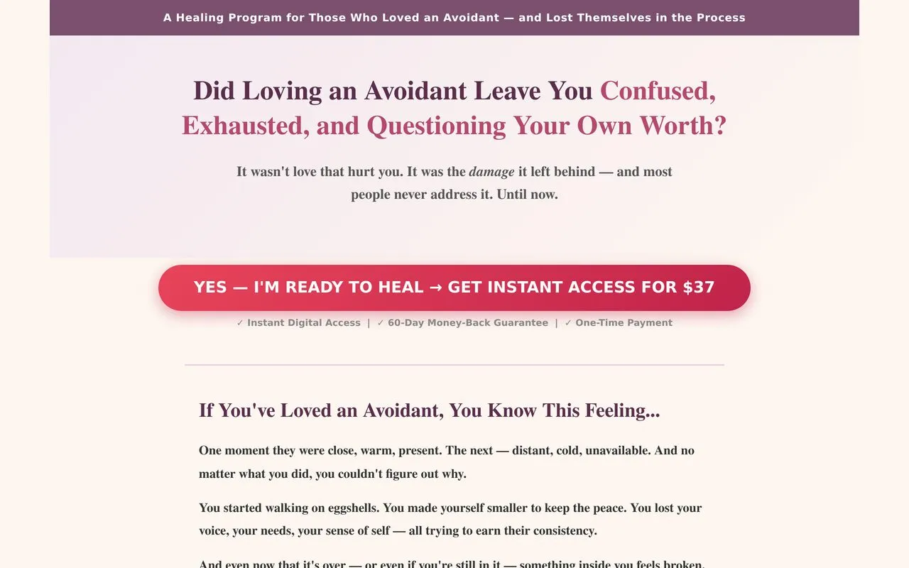 Avoidant Recovery Healing Program