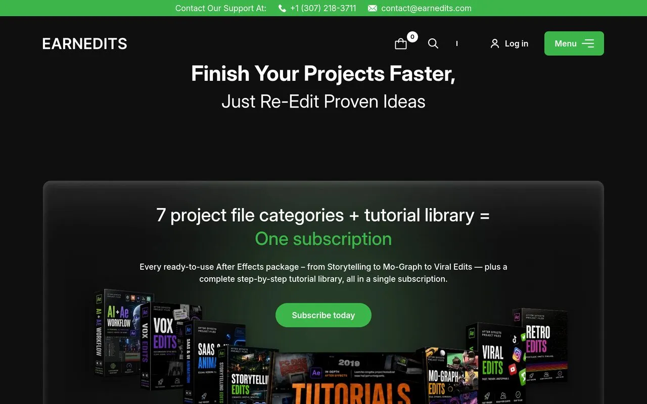 EarnEdits After Effects Subscription