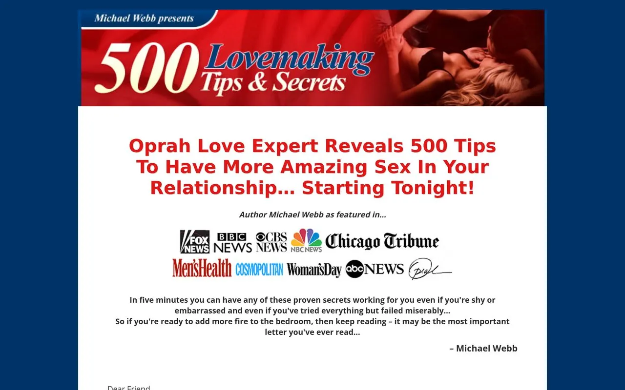 500 Lovemaking Tips (Michael Webb)