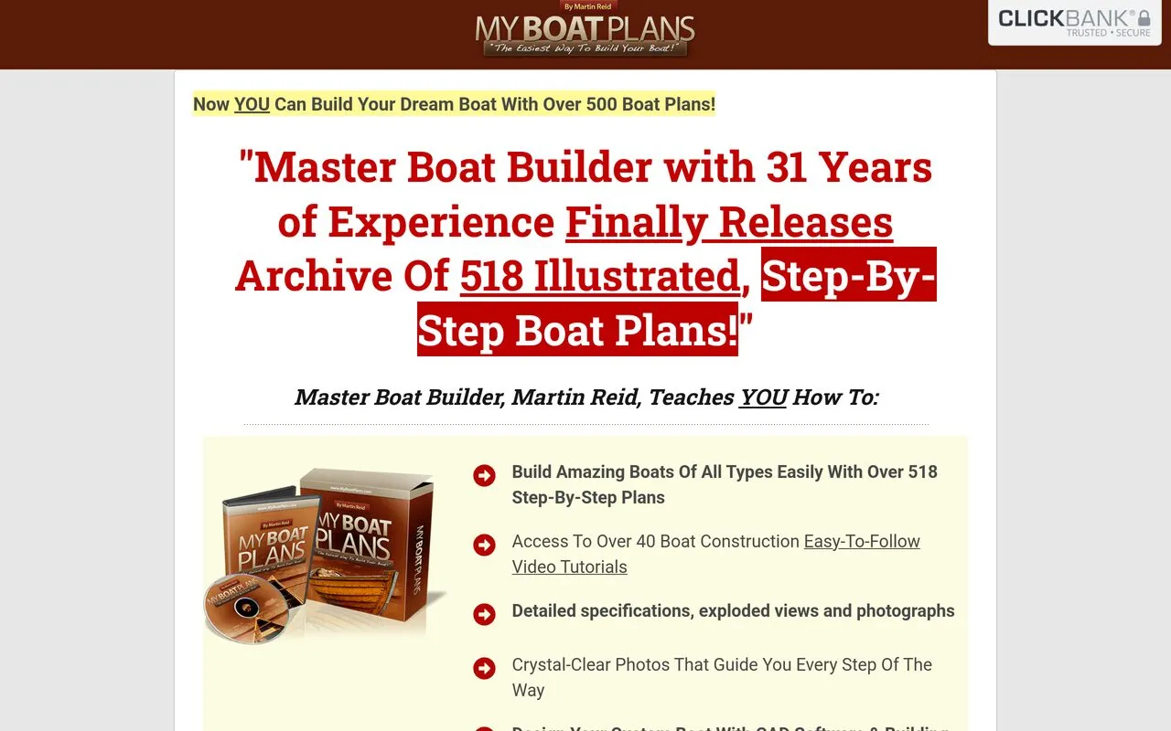 MyBoatPlans (518 Boat Plans)