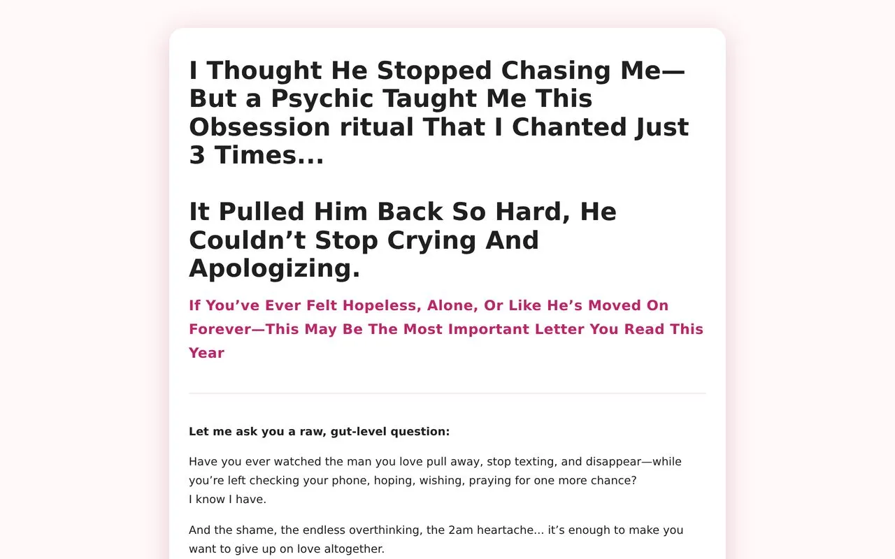 Obsession Ritual (Obsession Phrases)