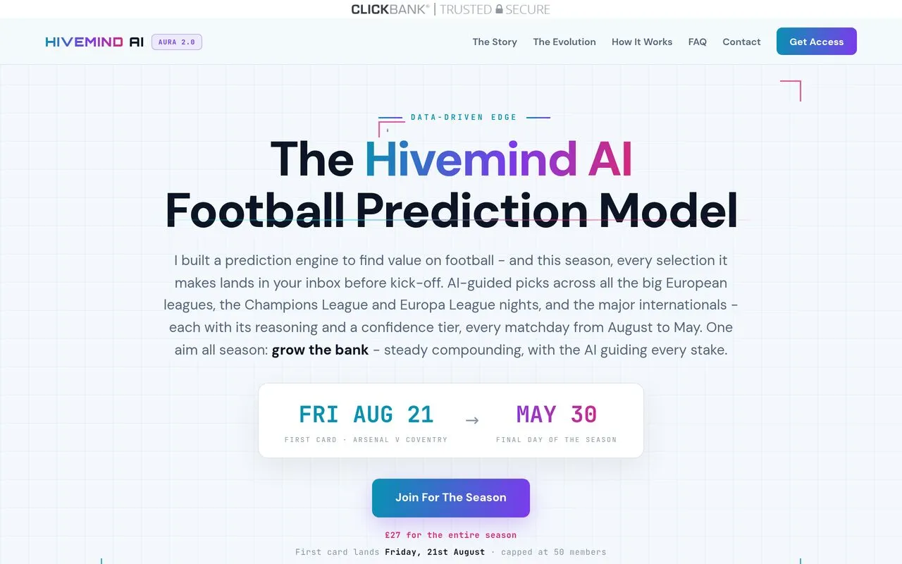 Hivemind AI AURA 2.0 Football Predictions