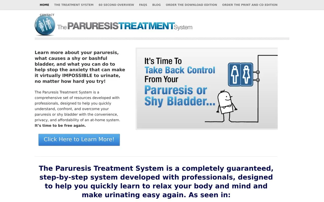 The Paruresis Treatment System