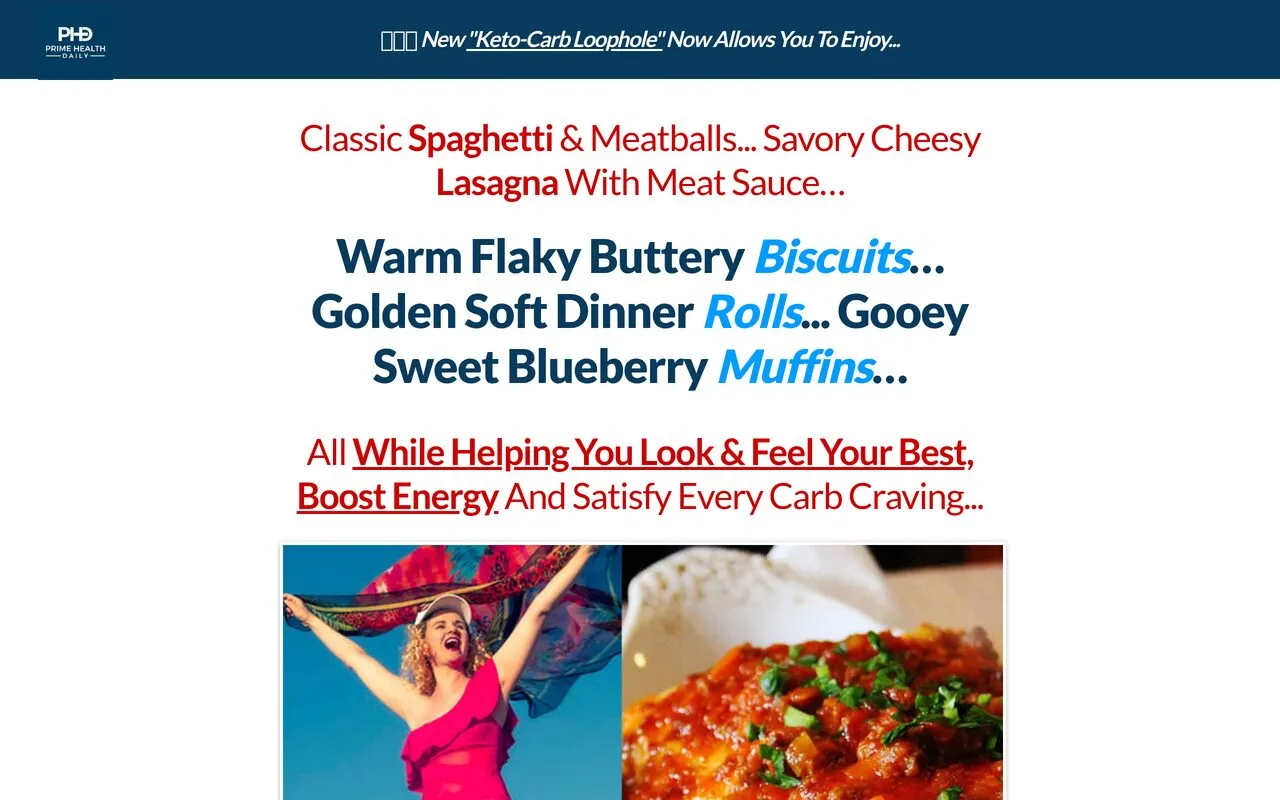 Keto Carbs Cookbook (Prime Health Daily)