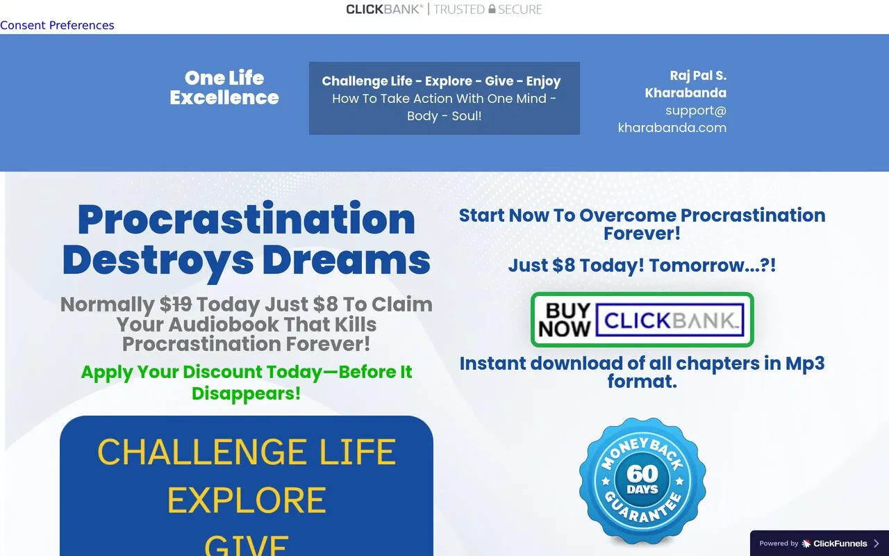 Procrastination Destroys Dreams (audiobook)