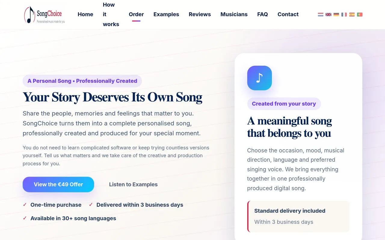 SongChoice Personalised Song