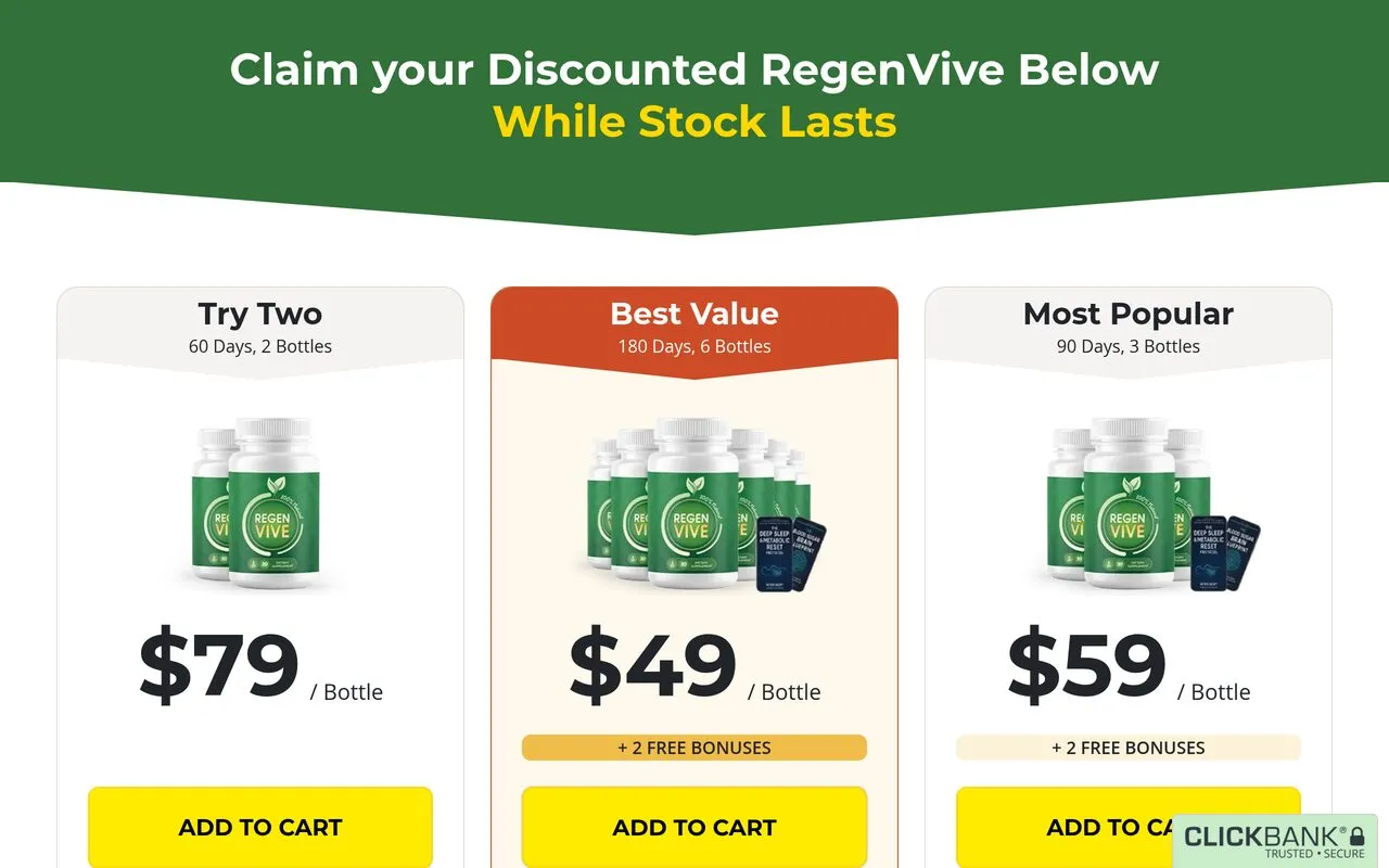 RegenVive Blood Sugar Formula