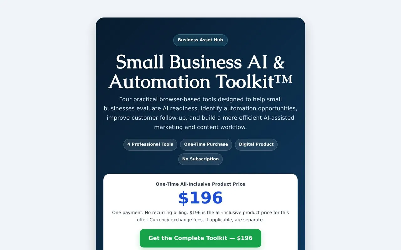 Small Business AI & Automation Toolkit