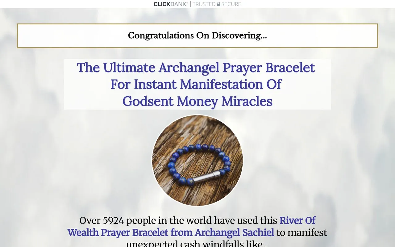 River of Wealth Prayer Bracelet