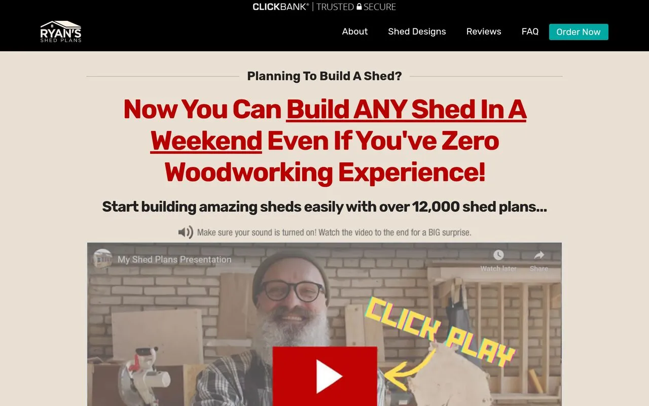 Ryan Shed Plans (12,000 Shed Plans)
