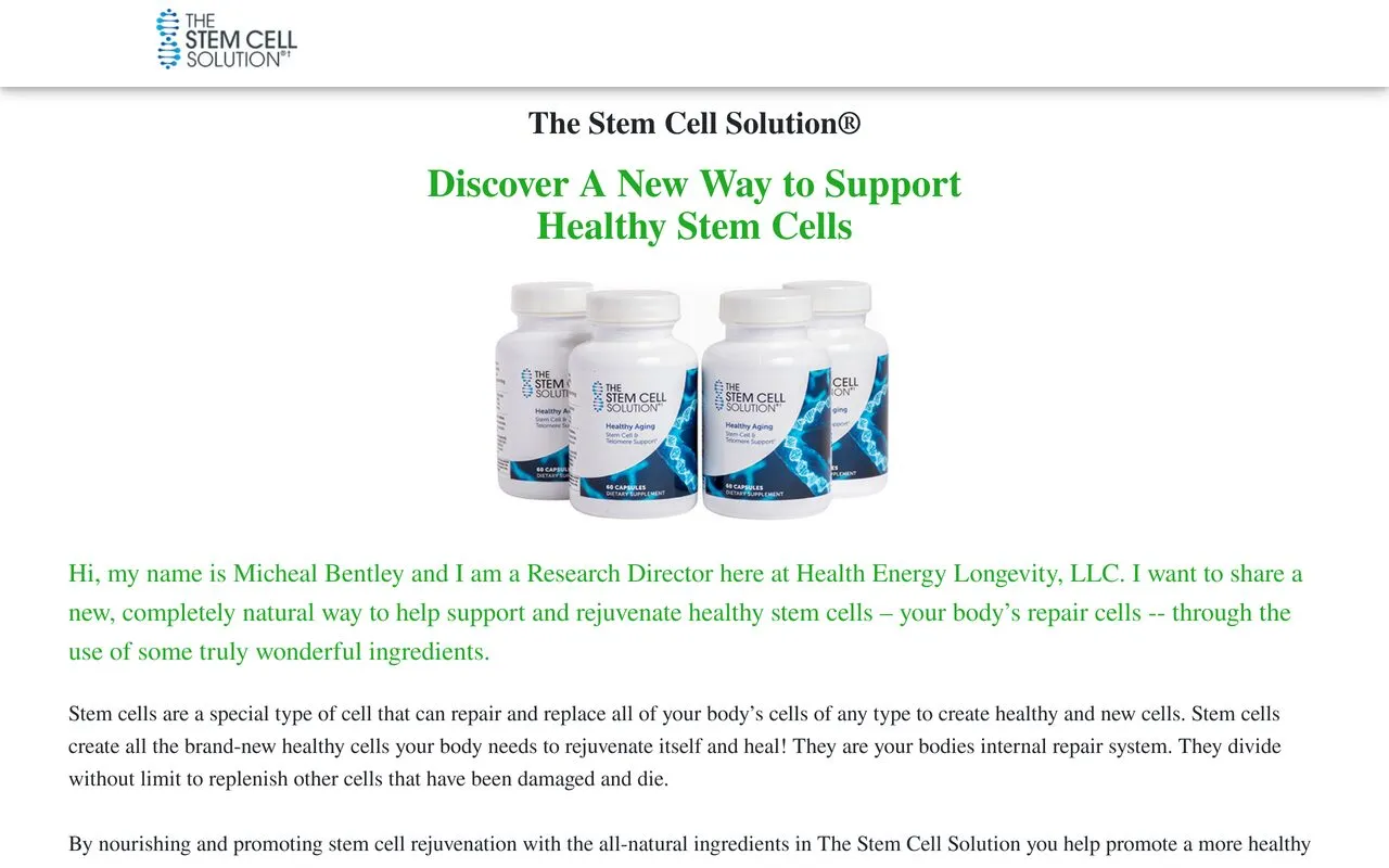 The Stem Cell Solution