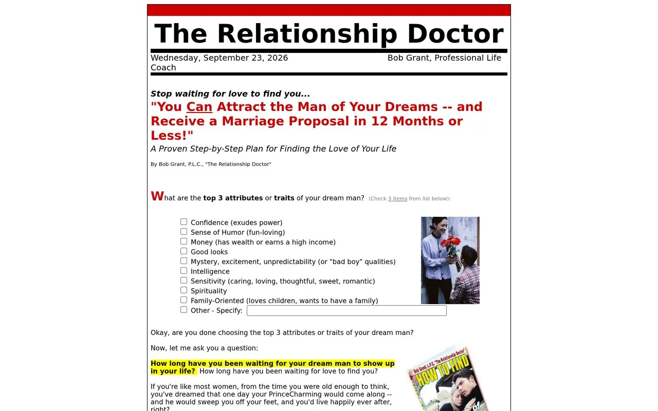 How to Find the Man of Your Dreams by Bob Grant