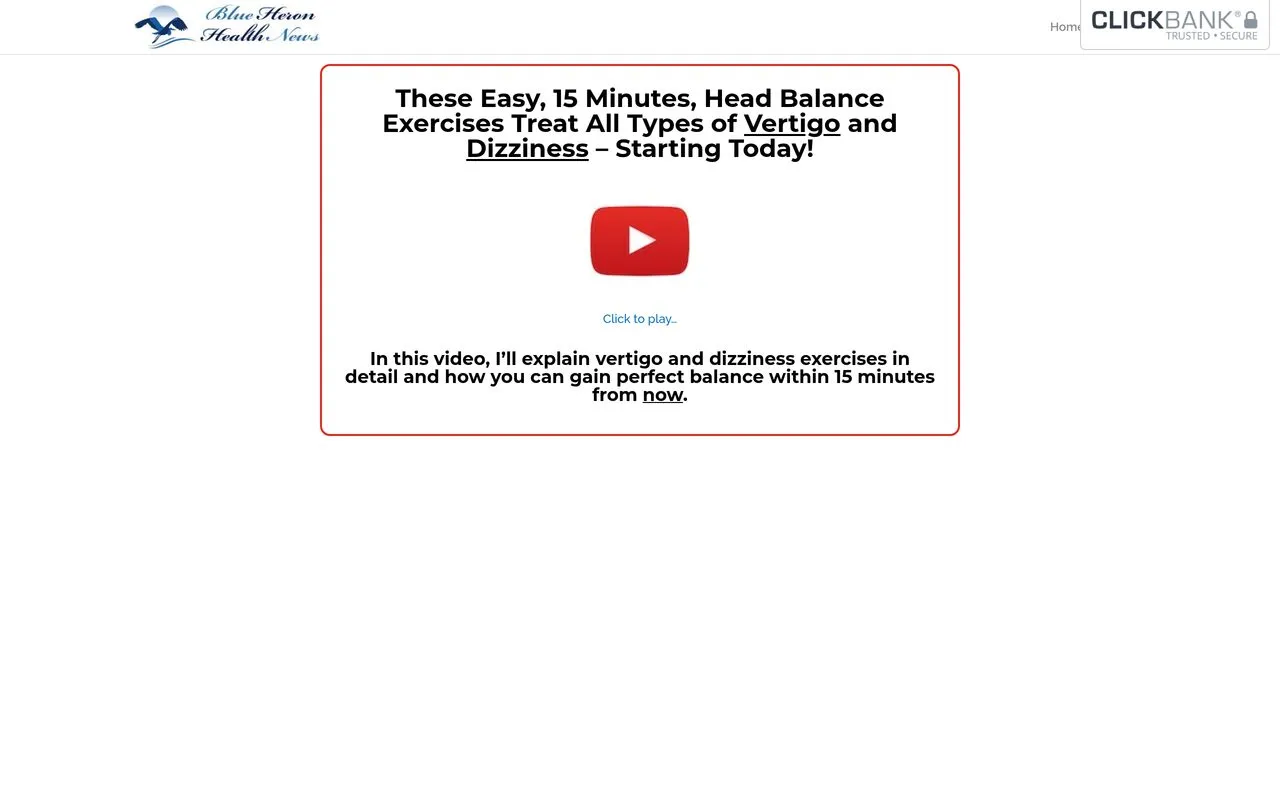 The Vertigo and Dizziness Program
