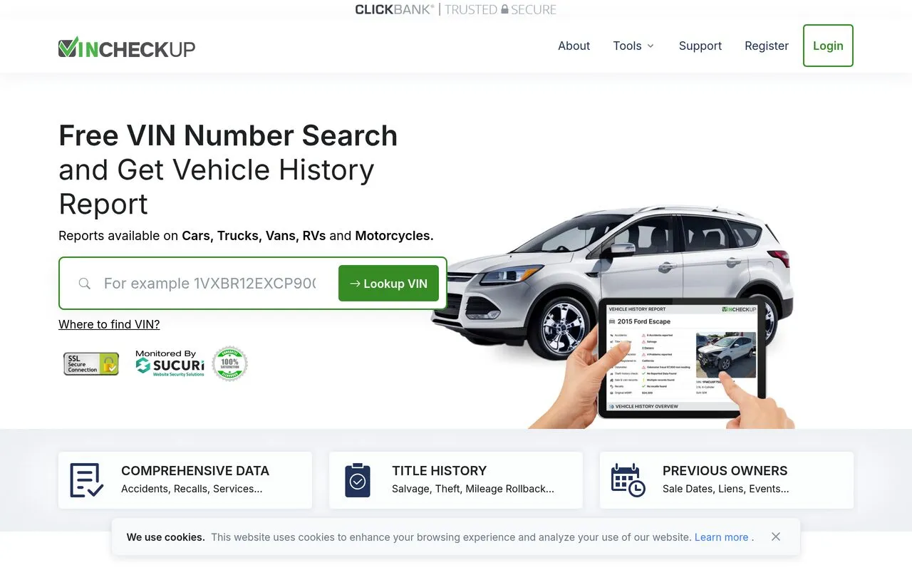 VinCheckUp Vehicle History Report