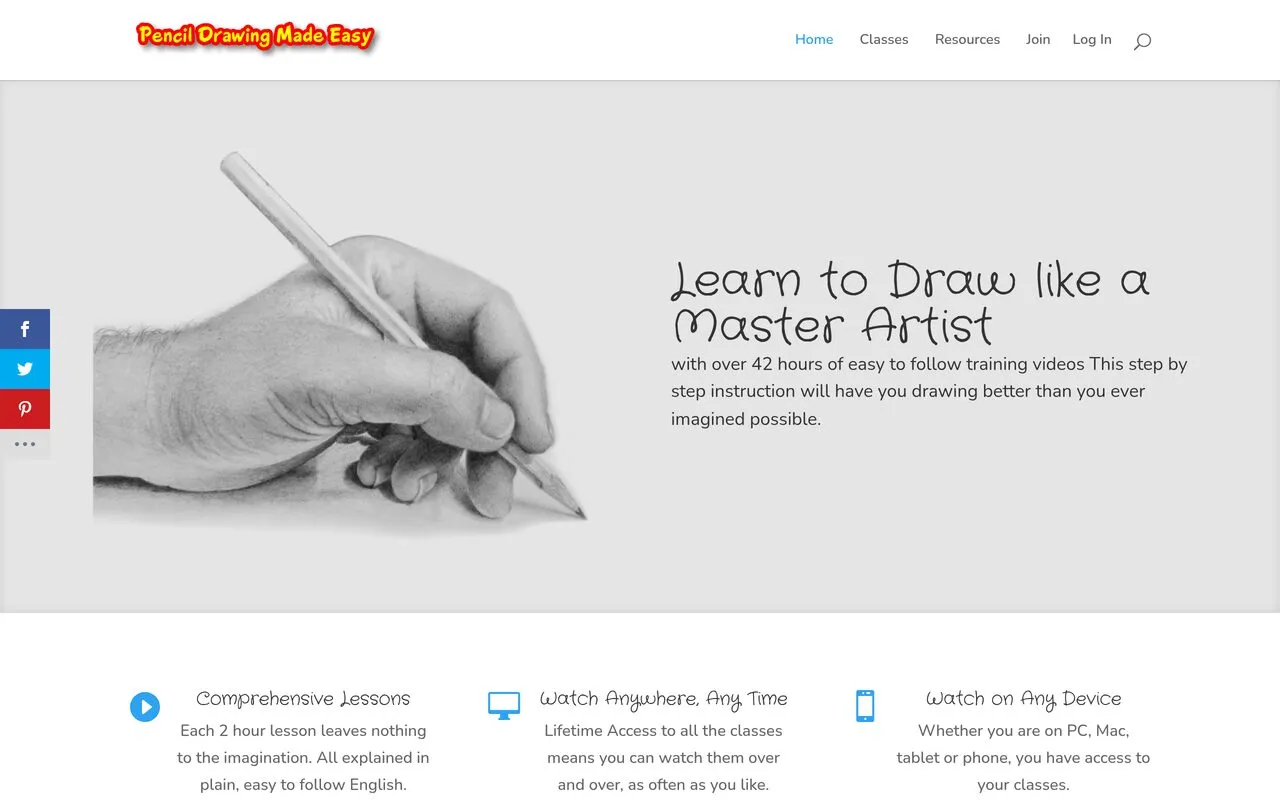 Pencil Drawing Made Easy Video Course