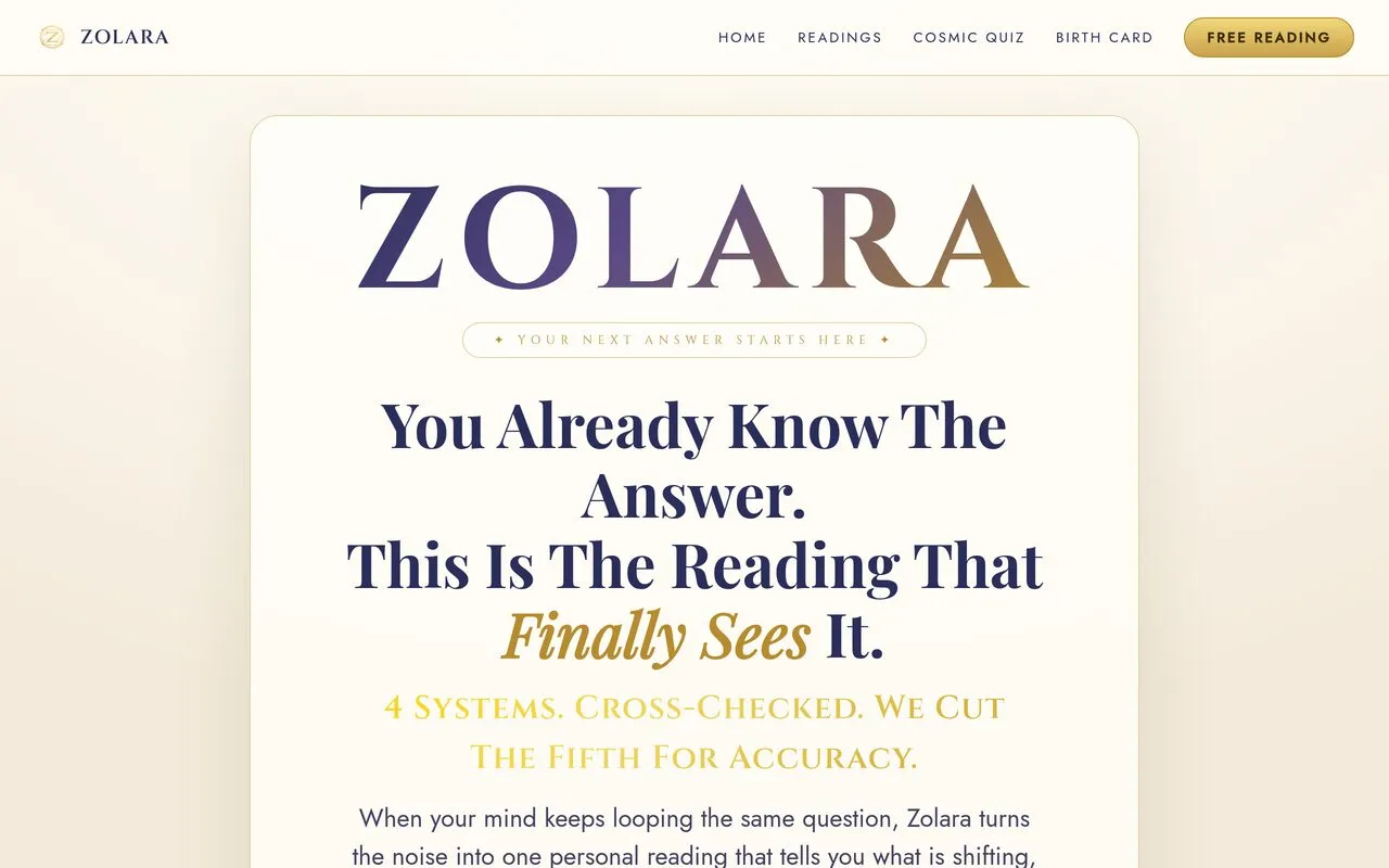 Zolara Oracle Reading